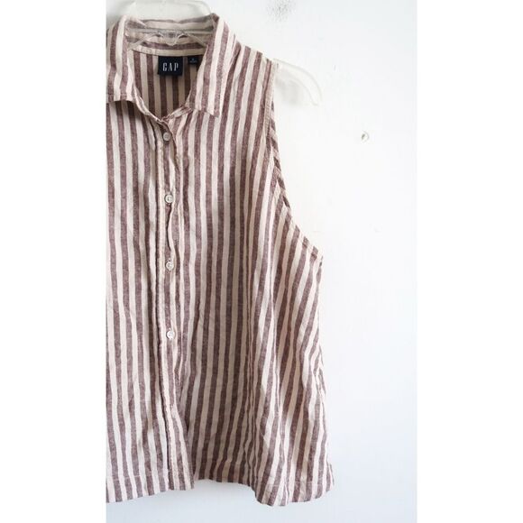 Gap Striped Sleeveless Shirt - Size Small - Picture 2 of 8